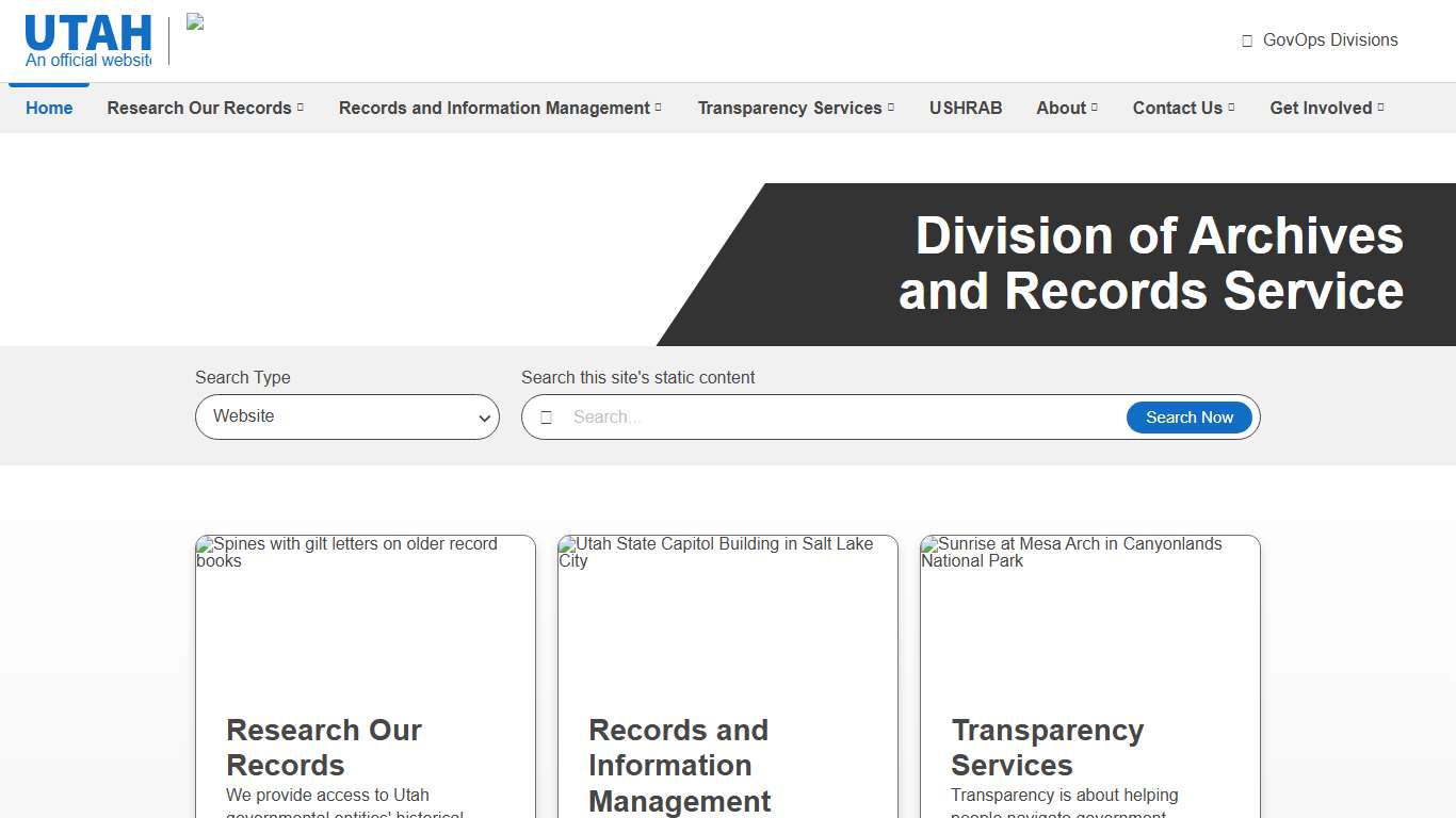 Utah Division of Archives and Records Service